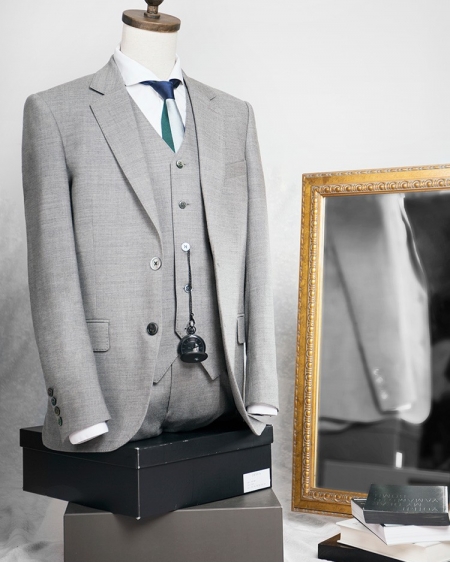 JD100%羊毛西装三件套装