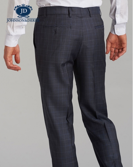 灰色羊毛格纹西装套定制