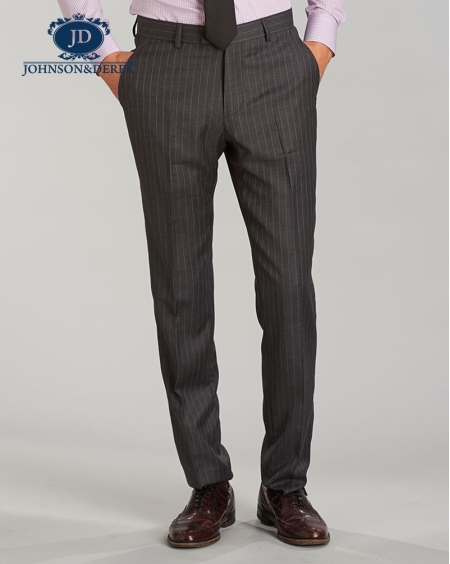 咖啡色羊毛商务西装二件套定制