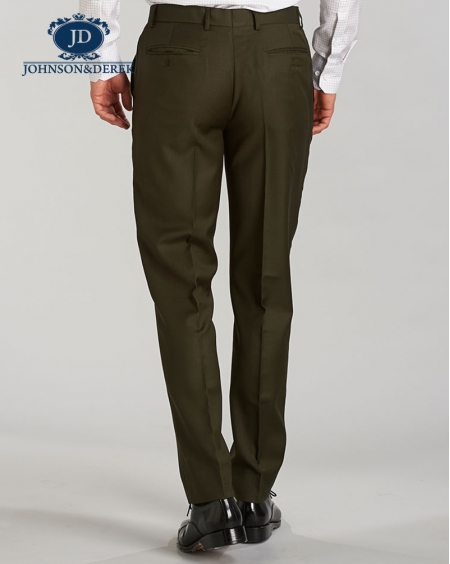 深军绿色商务正装西装二件套装