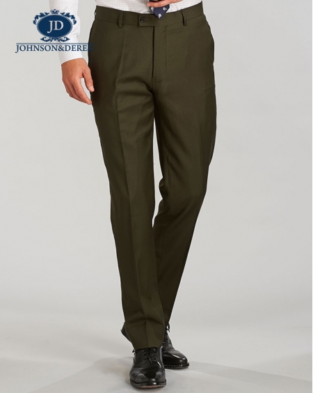 深军绿色商务正装西装二件套装