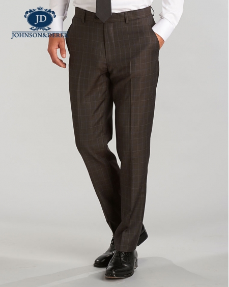 羊毛格子西装三件套定制