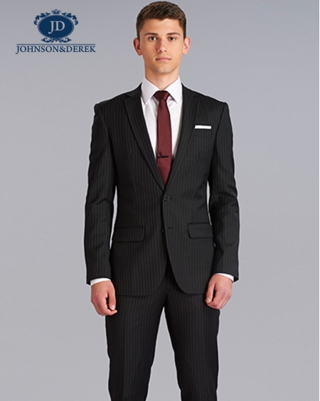 深灰色商务正装羊毛西装套装定制