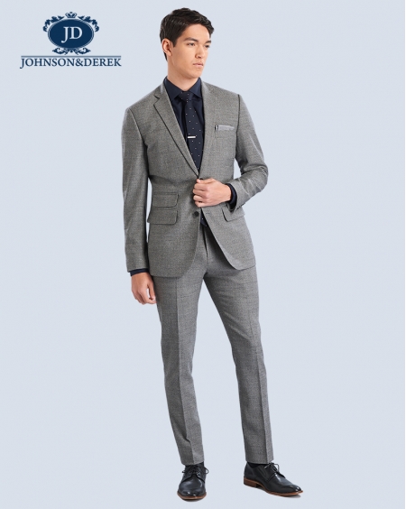 浅灰色西装套装定制