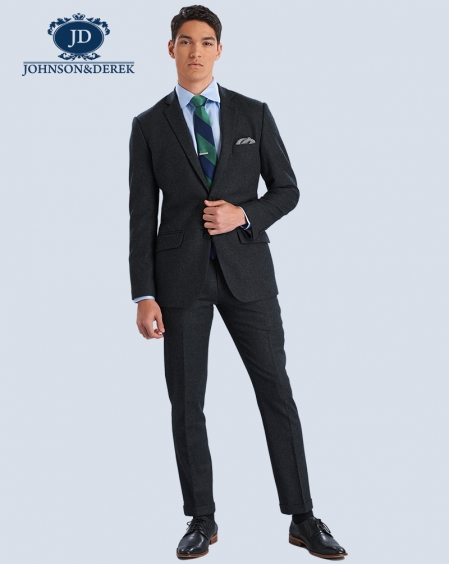 深灰色商务西装套定制