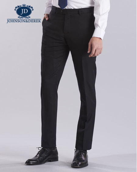 黑色机理商务正装西装套装定制