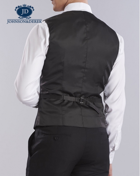 黑色机理商务正装西装套装定制