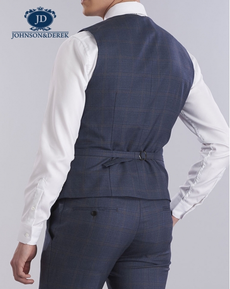 深蓝色休闲时尚西装套装定制