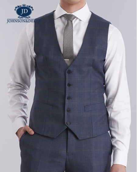 深蓝色休闲时尚西装套装定制