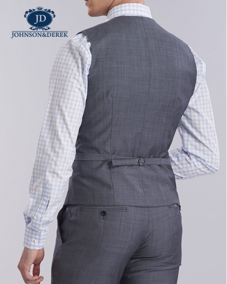 浅灰色休闲时尚商务西装套装