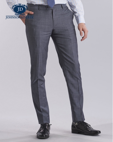 浅灰色休闲时尚商务西装套装定制