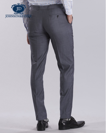 浅灰色休闲时尚商务西装套装定制