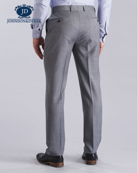 灰色休闲时尚商务羊毛西装套装定制