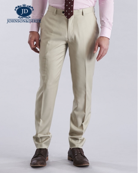 牙黄色休闲时尚全羊毛西装套装定制