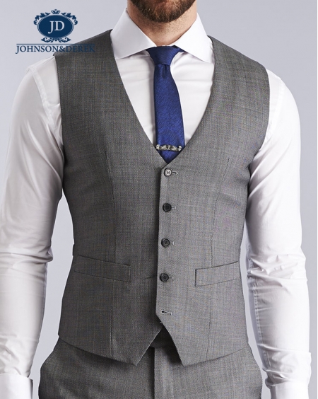 灰色休闲时尚羊毛西装套装定做