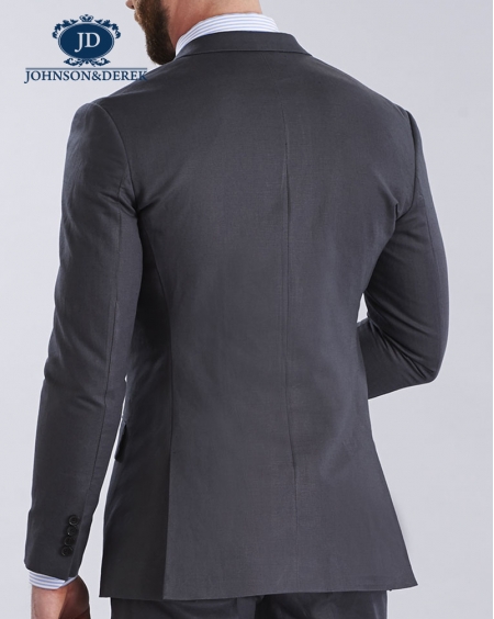 黑色休闲时尚商务羊毛西装套装定制