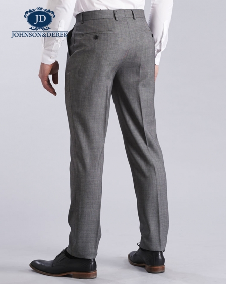 浅灰色商务正装羊毛西装套装定制