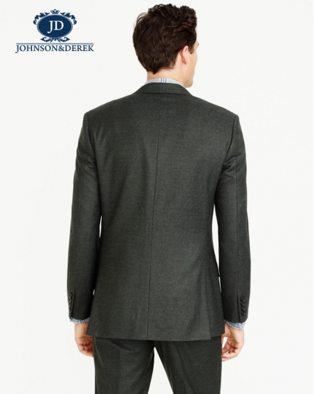 JD高级定制100%羊毛黑色休闲西装