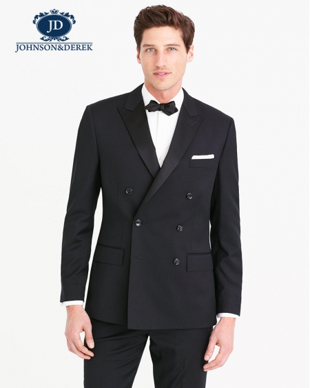 JD高级定制羊毛黑色西装套