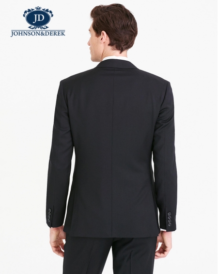 JD高级定制羊毛黑色西装套