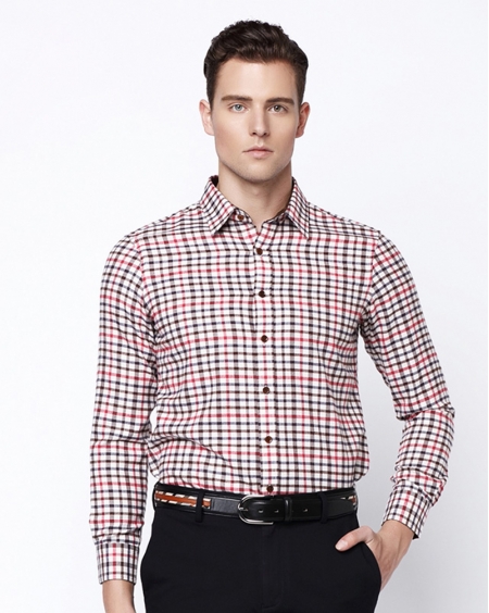 JD高级私人定制商务格子衬衫