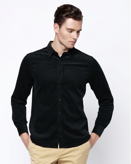 JD高级定制多彩灯蕊绒衬衫