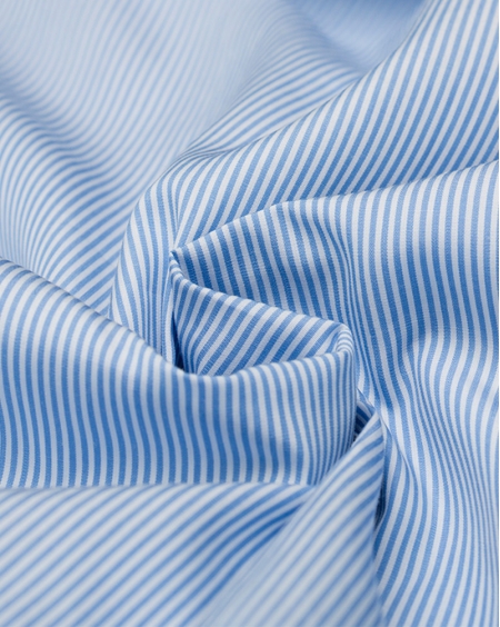 JD高级定制蓝色条纹衬衫