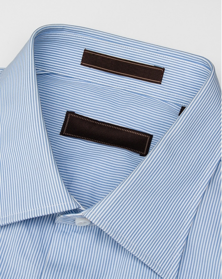 JD高级定制蓝色条纹衬衫