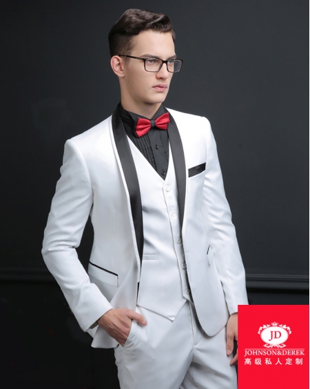 JD高级定制新郎结婚晚礼服三件套