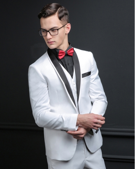 JD高级定制新郎结婚晚礼服三件套