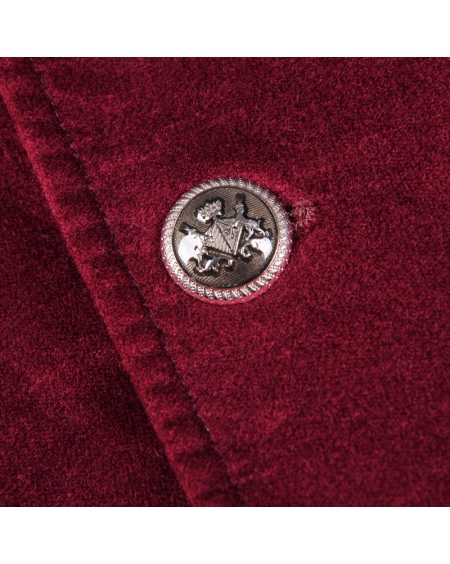 定制红丝绒西服外套酒红色结婚礼服休闲晚宴西装